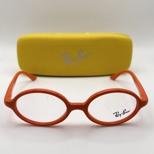 Ray-Ban RB 1545 3640 Kids Junior Small Oval Eyeglass Frame Orange 44-16-115 Case